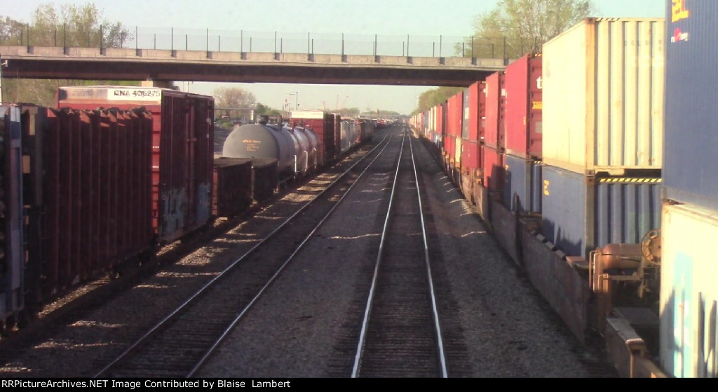 In the Champaign yard on board Amtrak